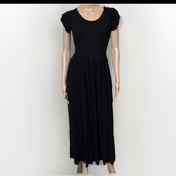 Matilda Jane Womens Black Night Owl Maxi Dress Size Small Modest Flowy Comfy - Picture 3 of 8